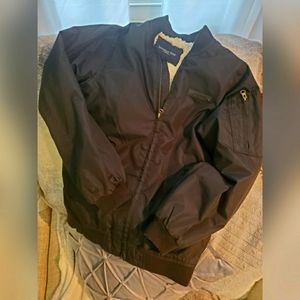 London Fog Sherpa Lined Bomber Jacket M 10/12